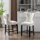 preview thumbnail 31 of 36, Carter 24" Wingback Tufted Nailhead Counter Stool (Set of 2)
