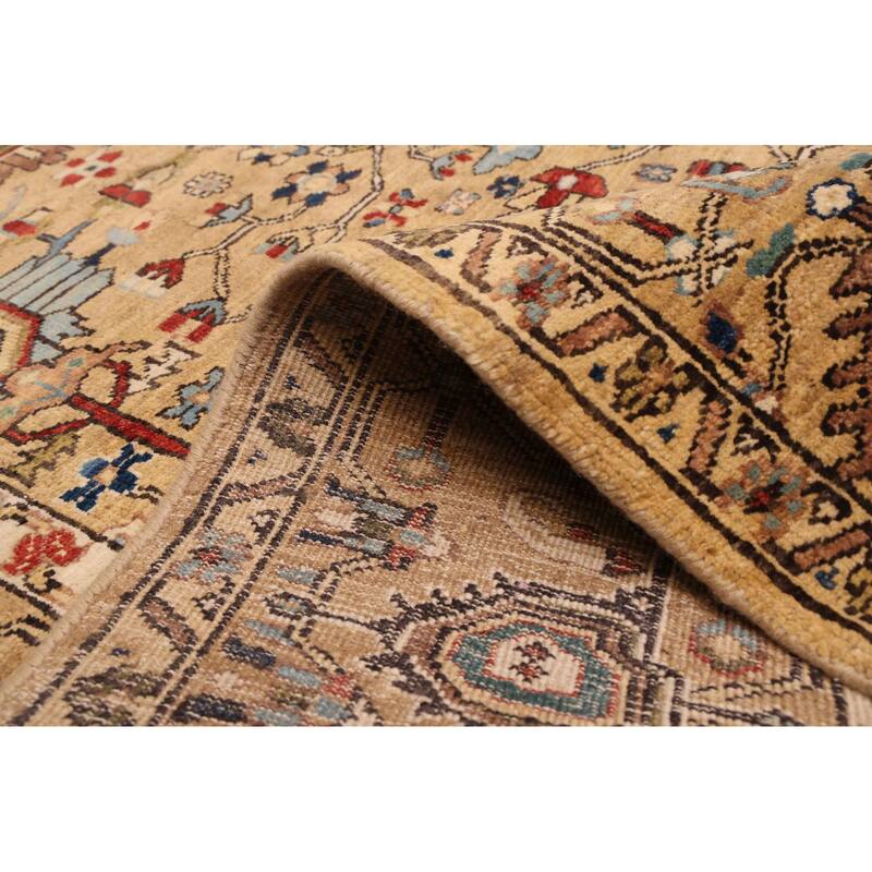 ECARPETGALLERY Hand-knotted Jules Sultane Khaki Wool Rug - 7'8 x 9'10
