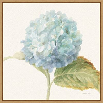 Floursack Florals V Blue Hydrangea Crop, Danhui Nai Framed Canvas Art