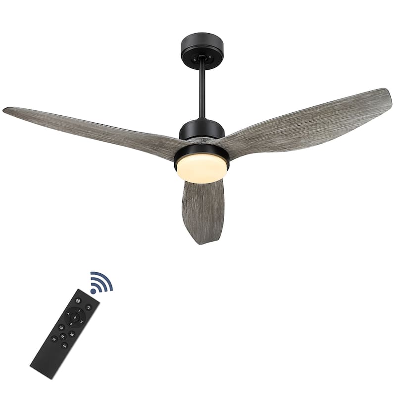 52-inch Farmhouse LED Ceiling Fan with Lights and Remote Control