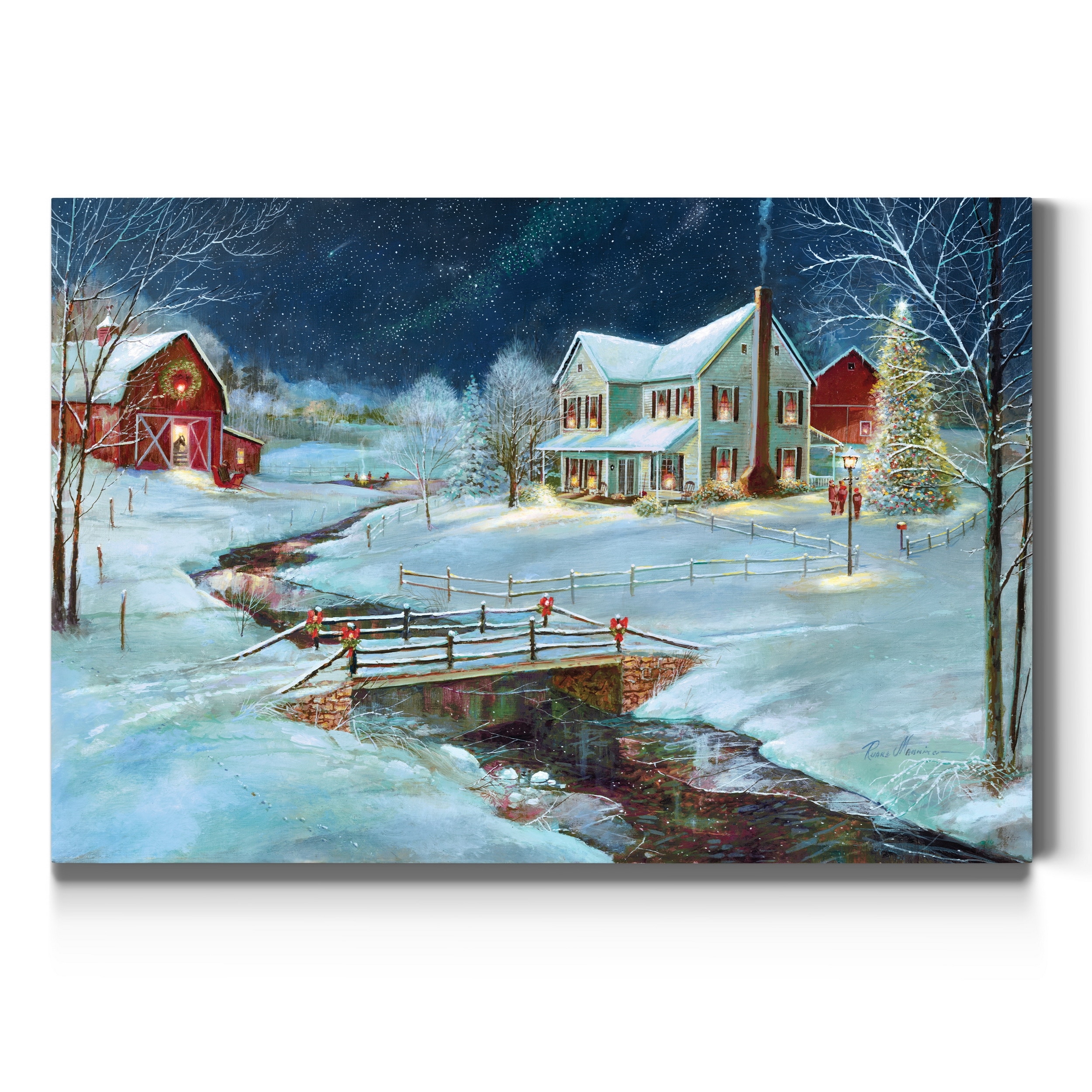 Christmas on the Farm-Premium Gallery Wrapped Canvas - Ready to Hang