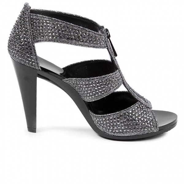michael kors berkley t strap silver glitter