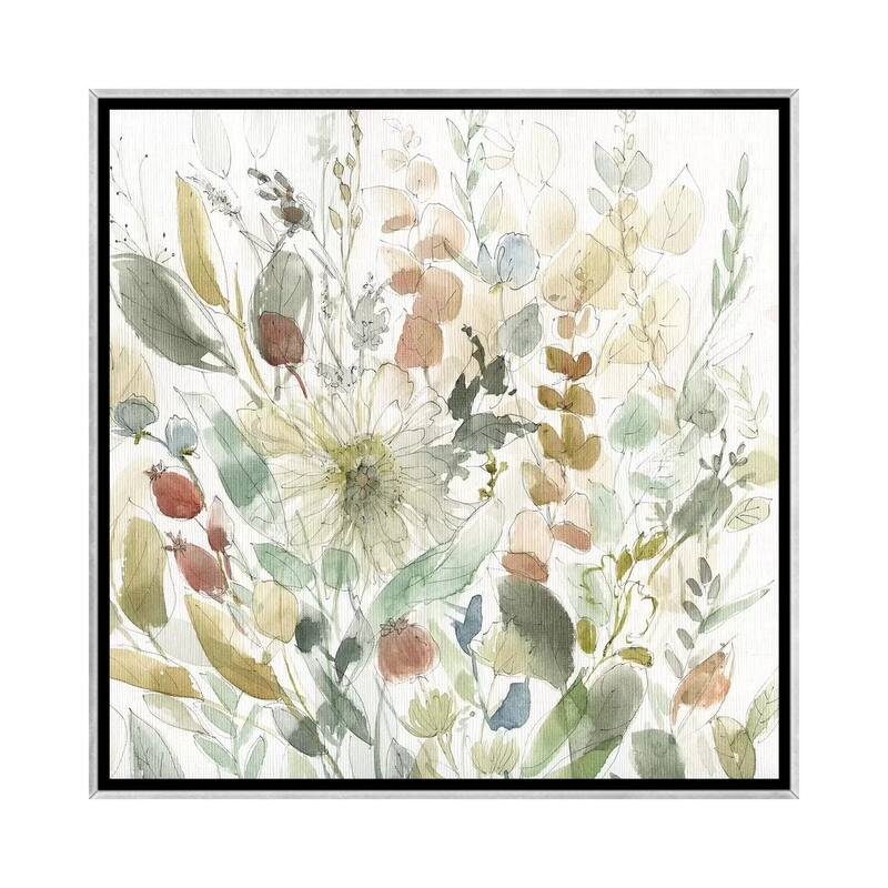 iCanvas "Linen Wildflower Garden" by Carol Robinson Framed