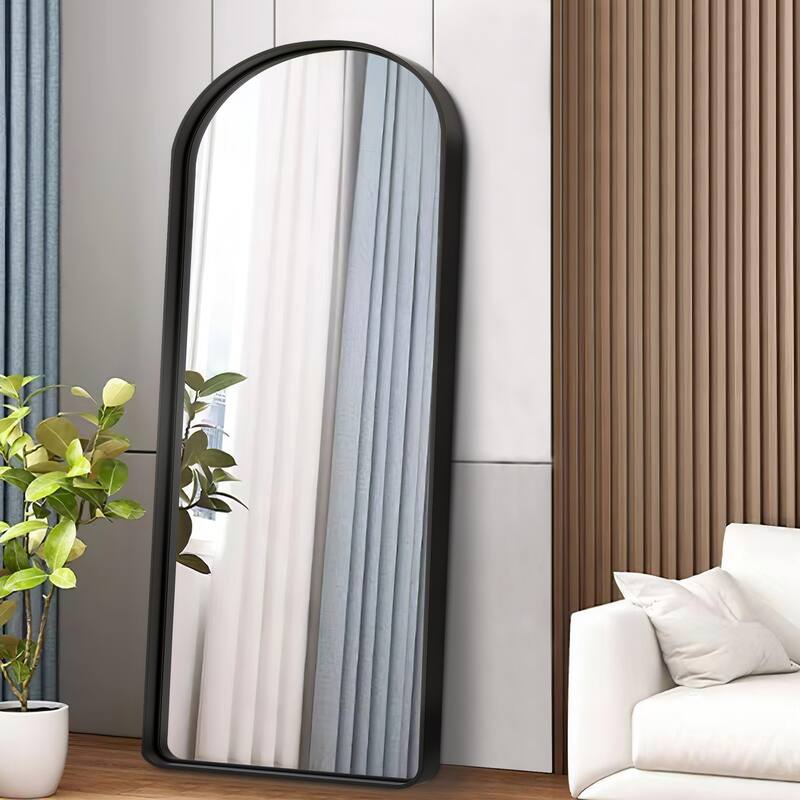 Modern Aluminum Alloy Wall-mounted Rectangular/Arched Deep Mirror