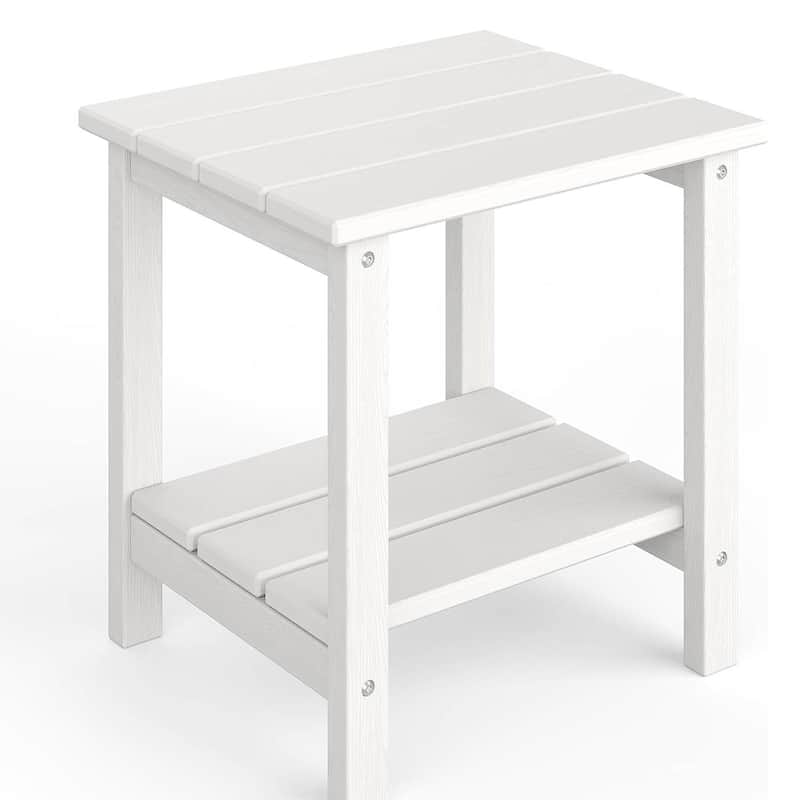 18 x 15 inch Adirondack Outdoor Patio Side Table, End Table for Patio Pool Deck - N/A