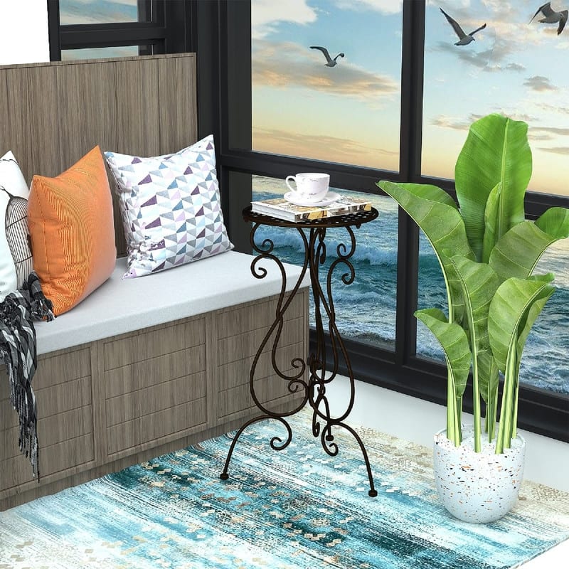 Metal Plant Stand Indoor Outdoor - 13.78 x 13.78x 22.5 inches