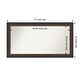 preview thumbnail 168 of 183, Wall Mirror Choose Your Custom Size - Extra Large, Cyprus Walnut Wood Outer Size: 47 x 25 in