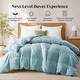 preview thumbnail 20 of 77, All Season Lightweight & Medium Weight White Goose Feather Down Comforter Duvet Insert California King - Medium Weight Blue