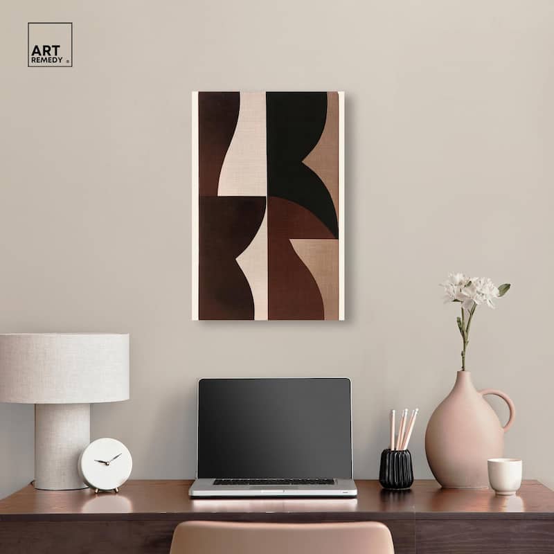 Quartet in Brown II Canvas by Art Remedy, Gallery Wrapped