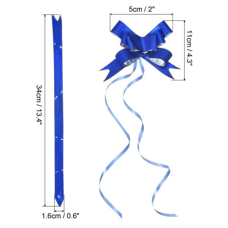 40Pcs 2" Pull Bows Present Wrapping String Bows Decorative Bow Tie Red - Blue