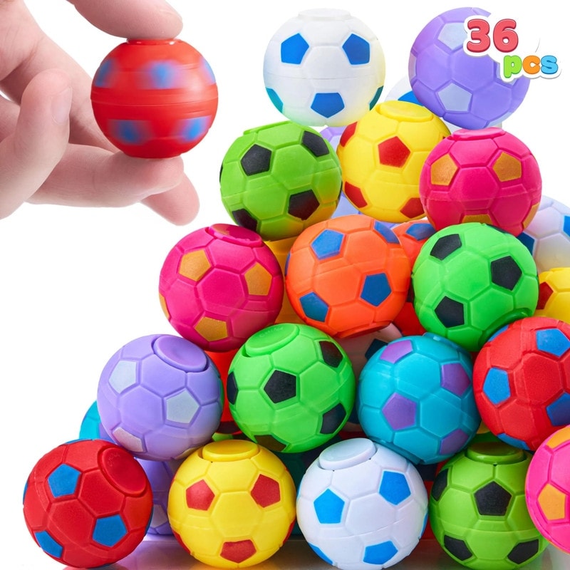 36Pack Soccer Fidget Spinners for Kids - Multicolor