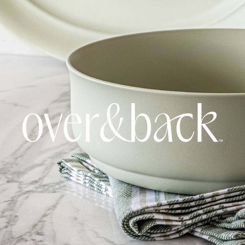 over&back Rimmed Semi-Matte Stoneware Serving Bowl