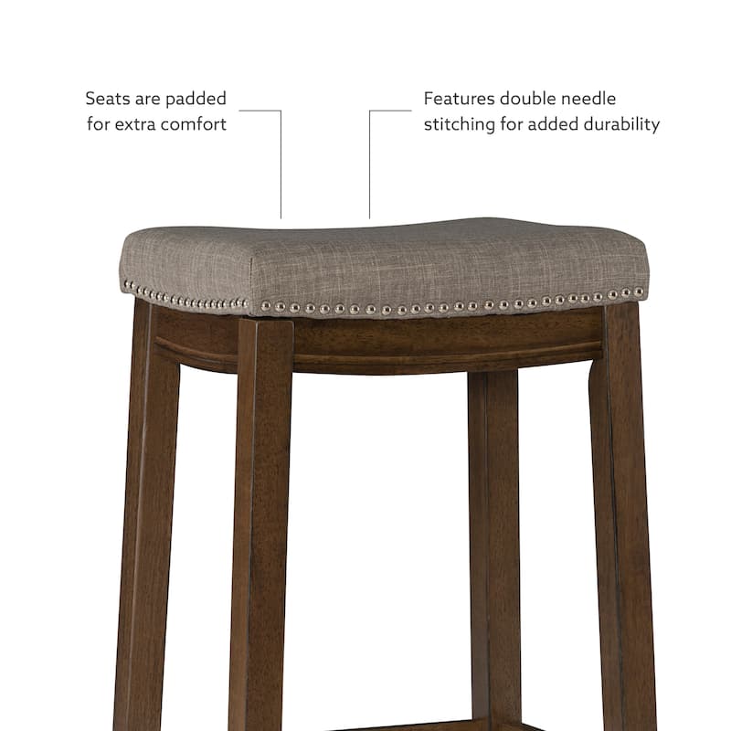 3-Piece Bar Table and Stool Set- 47.25" - Brown and Gray