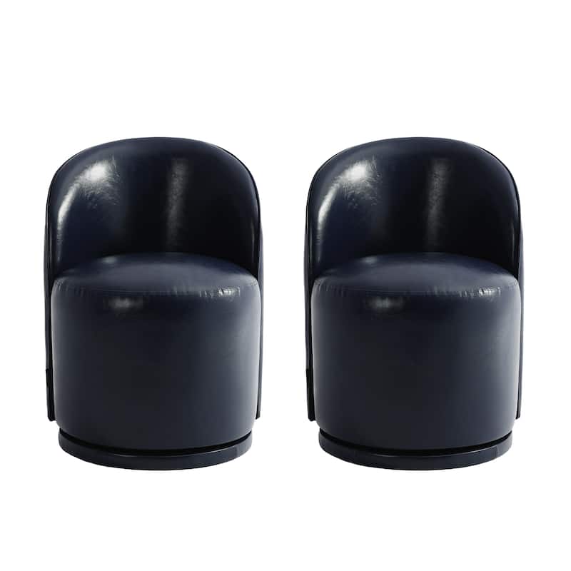 Modern Armless 360-Degree Swivel Dining Chair Barrel Chair