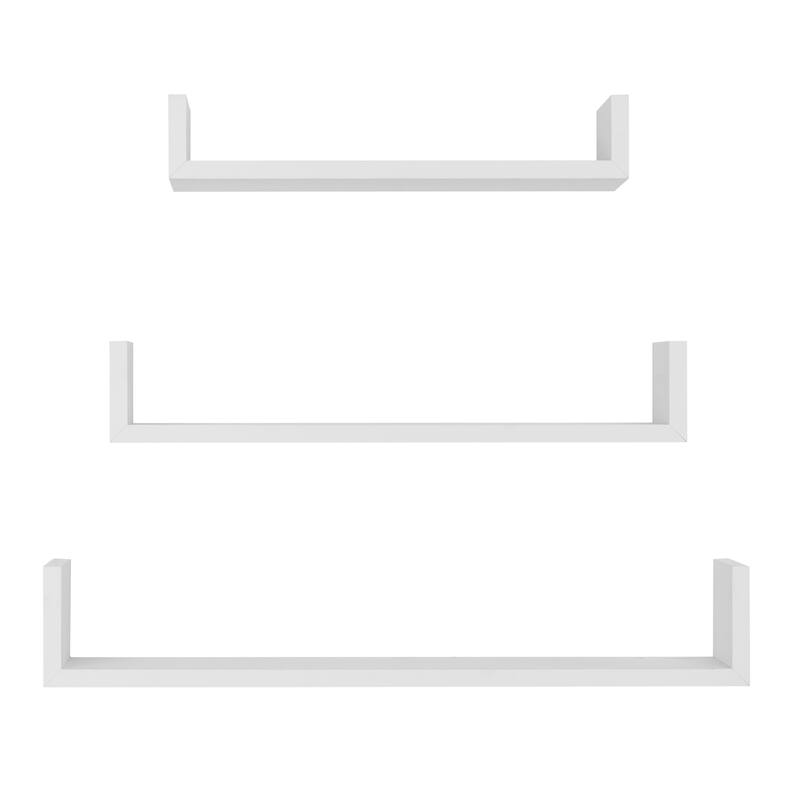 Danya B. Aalto U-Shaped Floating Wall Shelves - Set of 3