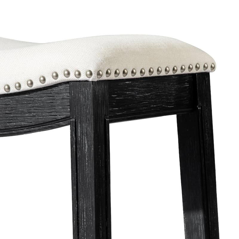 Maven Lane 26" Adrien Saddle Kitchen Counter Height Stool