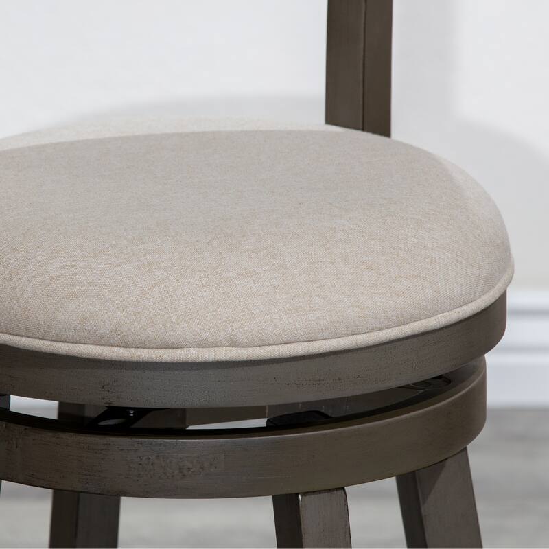 DTY Indoor Living Granby 4-Slat Back Swivel Stool