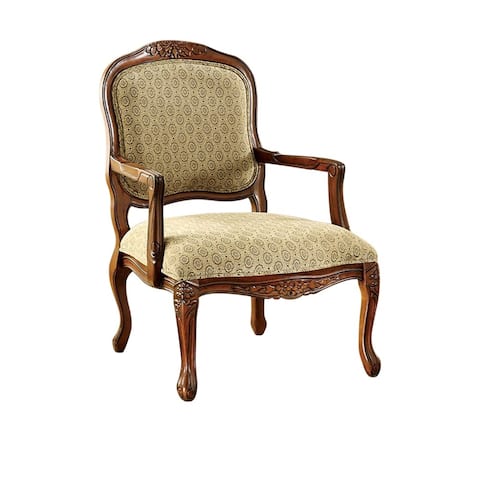 Quintus Traditional Accent Chair , Antique Oak - Antique Oak - 39.25 H x 26.75 W x 28.75 L Inches