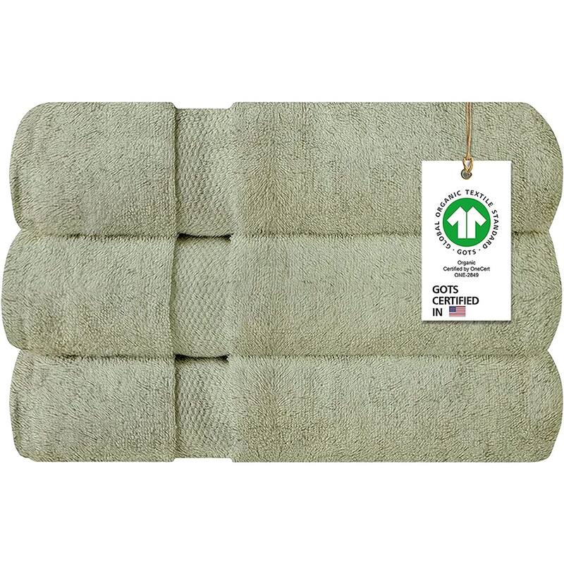 Delara Organic Cotton Feather Touch Quick Dry 650 GSM Bath Sheet, 36"X70"