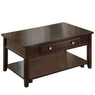 Wooden Coffee Table With 1 Drawer And 1 Open Shelf Brown Overstock 31984701