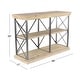 preview thumbnail 9 of 74, Brown Wood 3 Shelves Shelving Unit - 48 x 17 x 34