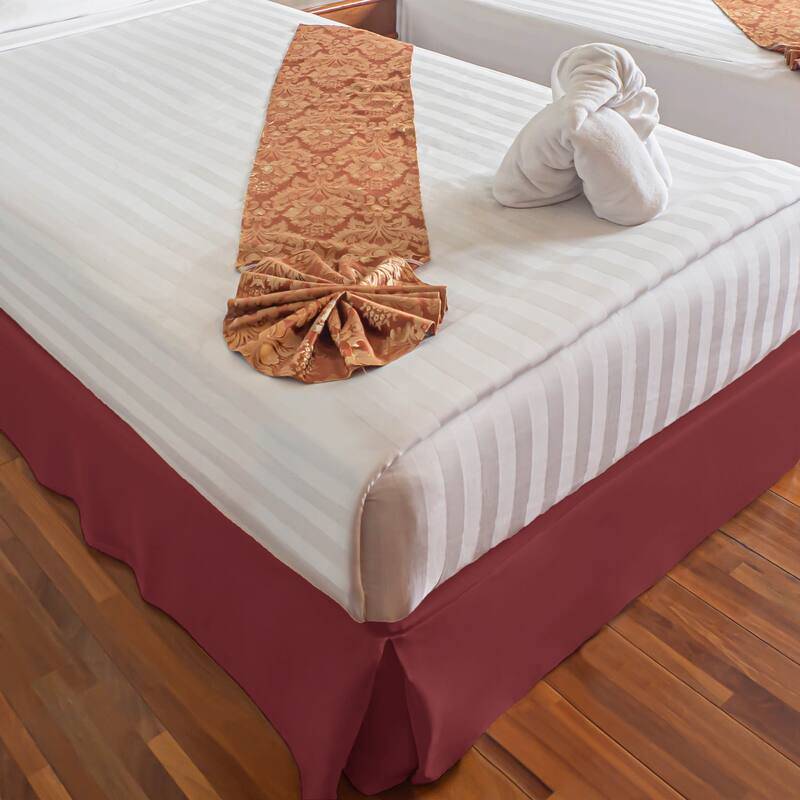 Superior Solid Microfiber Wrinkle-Resistant 15-inch Drop Bedskirt