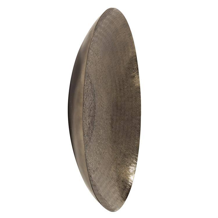 Gold Aluminum Tray & Wall Art with Chisel Texture - Small