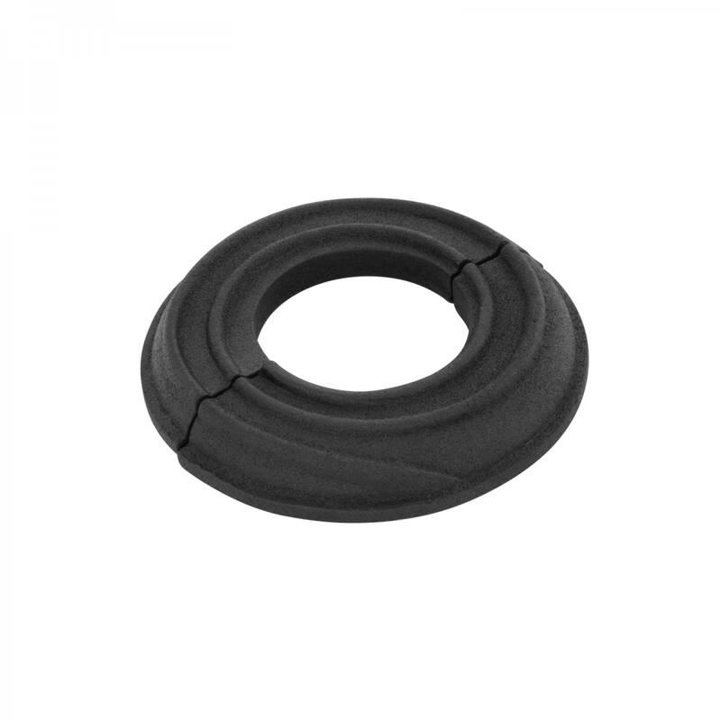 Black Radiator Flange Spiral Style Aluminum Lacquered 1.5" (IPS) 1.8" ID - 3.8" OD Escutcheon Plate Renovators Supply