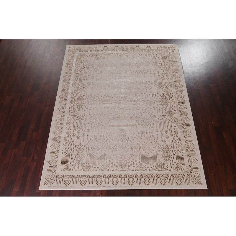 Geometric Damask Transitional Oriental Turkish Rug Decorative Carpet