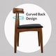 preview thumbnail 86 of 96, Set of 2 Kennedy Elbow Chairs Farmhouse Wooden Dining Chairs With PU Leather Or Fabric Cushion Seat, Modern Accent Side Chairs