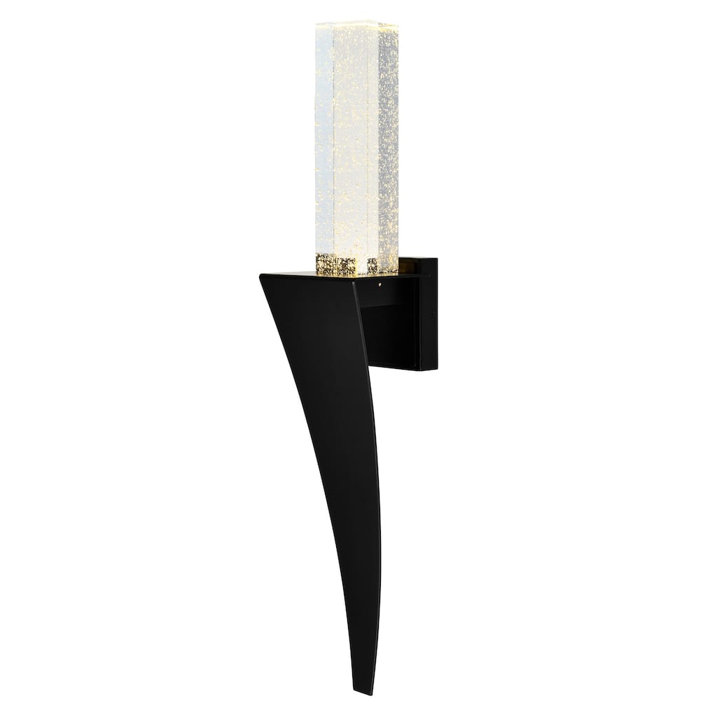 Catania Integrated LED 7in Satin Gold Wall Light - Black