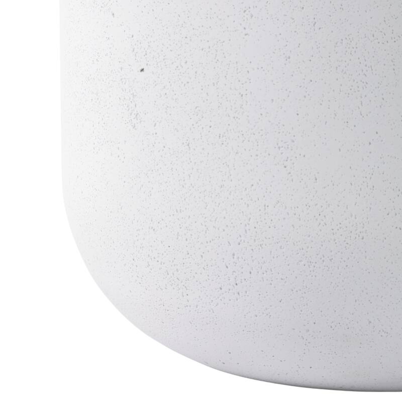 Pottery Rounded Cement Planters (Set of 3) - 11", 8", 6" White - 15" x 15" x 11"