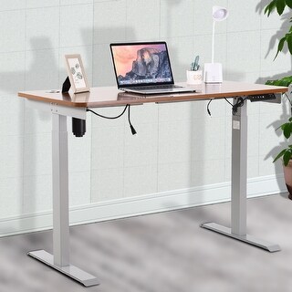 Nestfair Electric Height Adjustable Home Office Desk (Brown)