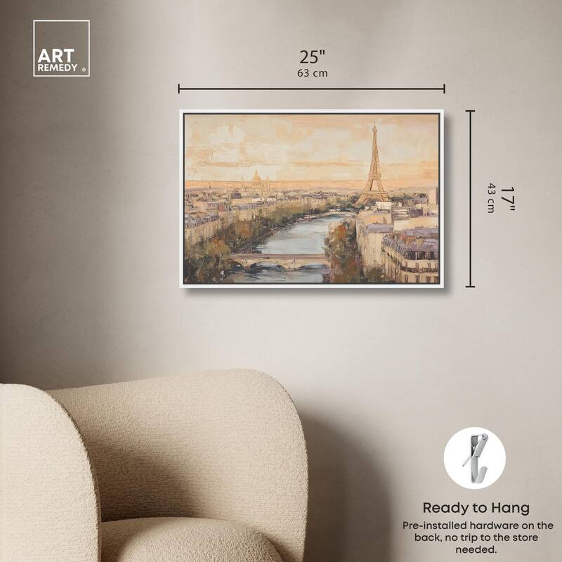 Sunrise Paris Canvas by Art Remedy