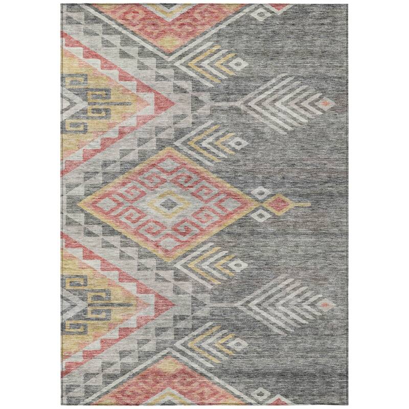 HomeRoots Southwestern Transitional Rectangle Outdoor Rug