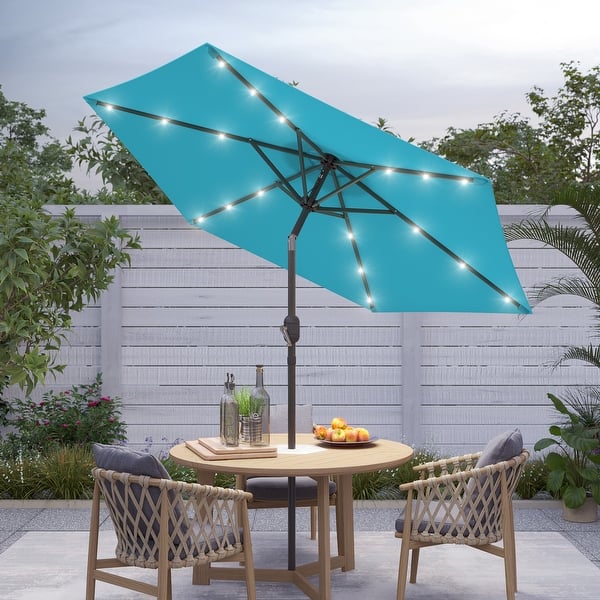 bed bath and beyond patio table umbrellas Bonosuki 7.5Ft LED Patio Market Umbrella Outdoor Table Umbrella - On Sale - Bed  Bath & Beyond