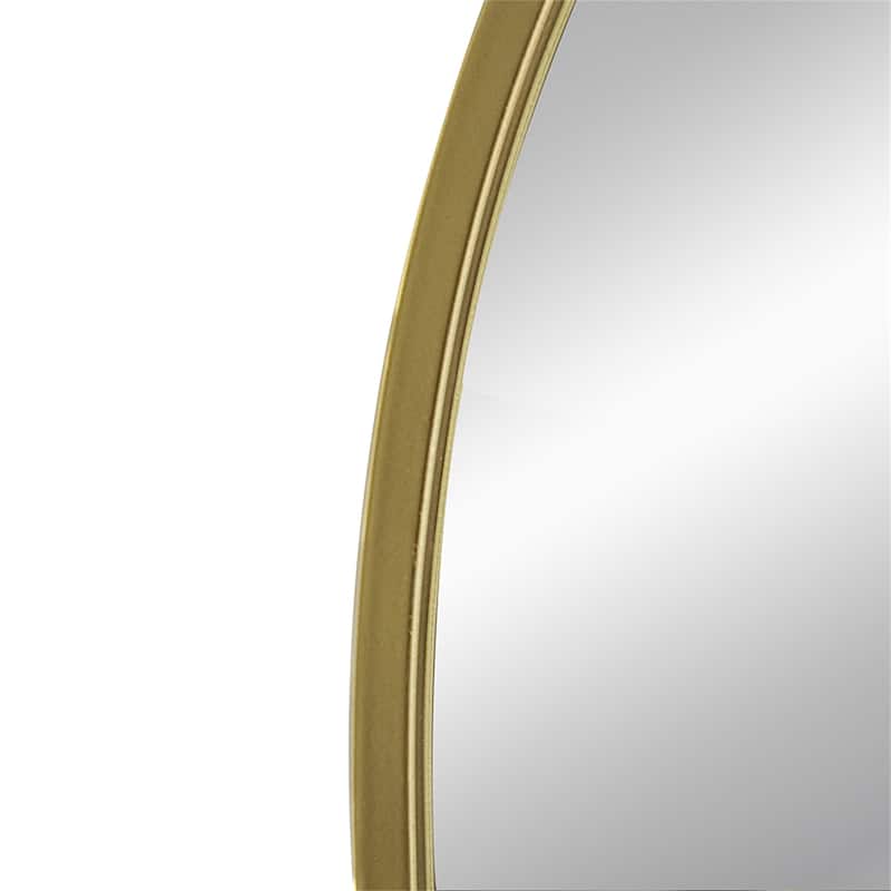 33" x 31" Arched Decorative Accent Mirror with Iron Gold Frame