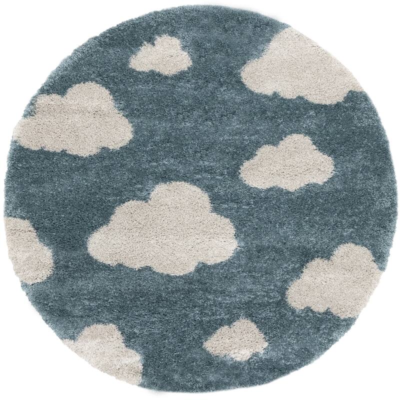 Kids Collection - Blue/Cream Clouds Area Rug