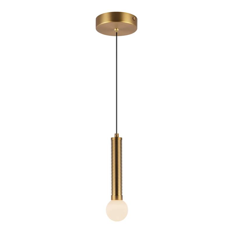 Alora Lighting PD612109-UNV Arden 2" Wide LED Wood Mini Pendant with - Brushed Gold / Opal Glass