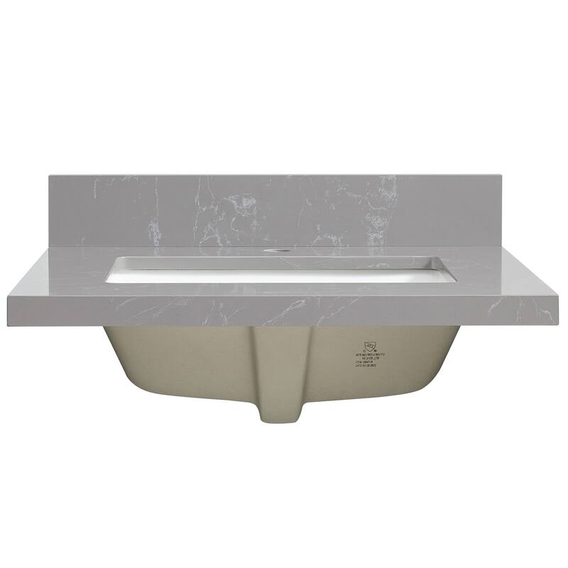 Miseno MVT-MALA25 Malaga 25" Stone Vanity Top with Backsplash and