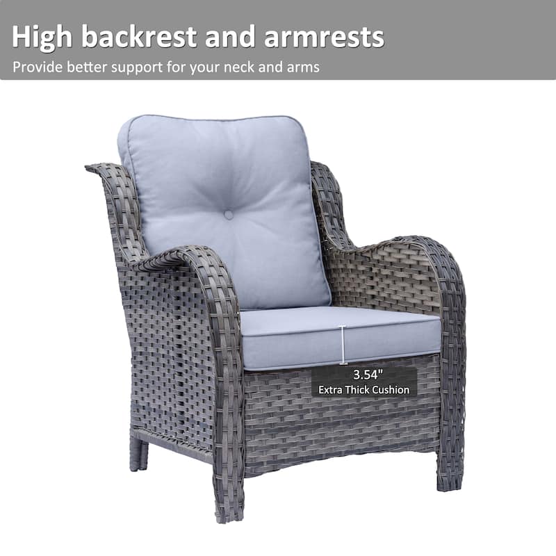 12 Piece Outdoor Wicker Patio Conversation Swivel Chairs Furniture Set