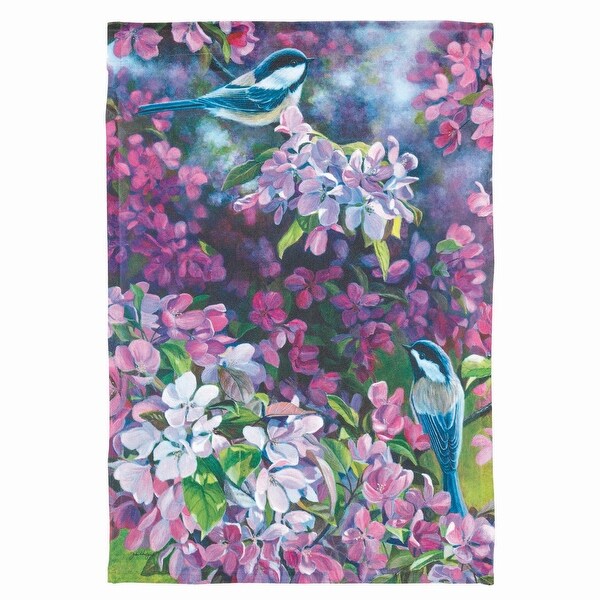 18" x 13" Chickadees Garden Flag - N/A