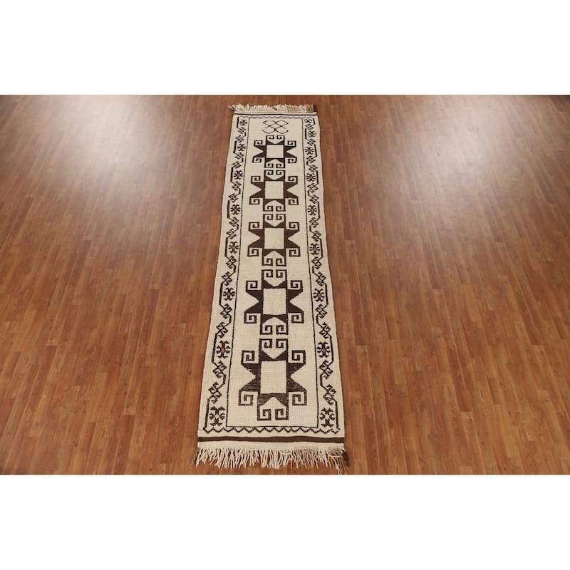 Anatolian Runner Rug Handmade Wool Carpet - 3'0"x 11'9"