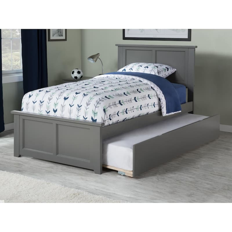 Platform Bed with Trundle Twin Size - HomeStock Eclectic Elegance Bed Frame & Footboard