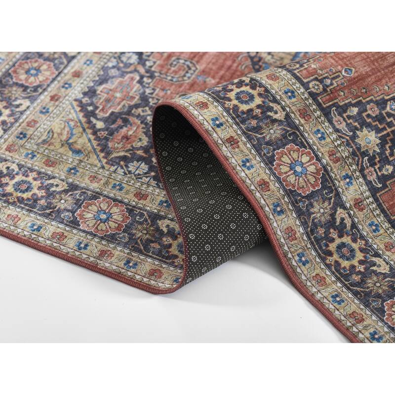 Momeni Karachi Traditional Area Rug with Non-Skid Backing