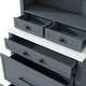 preview thumbnail 16 of 16, 83.7" Modern Tall Pantry Cabinet Set of 2 with Faux Marble Tops & Drawers