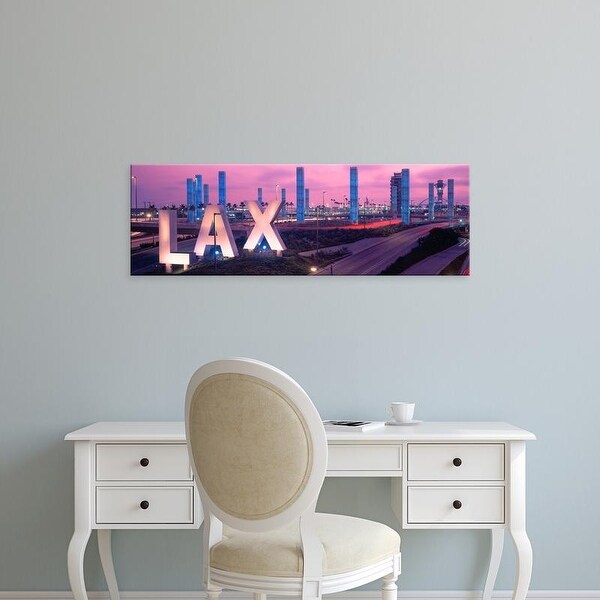 Easy Art Prints Panoramic Images's 'Airport, Los Angeles, California, USA' Premium Canvas Art