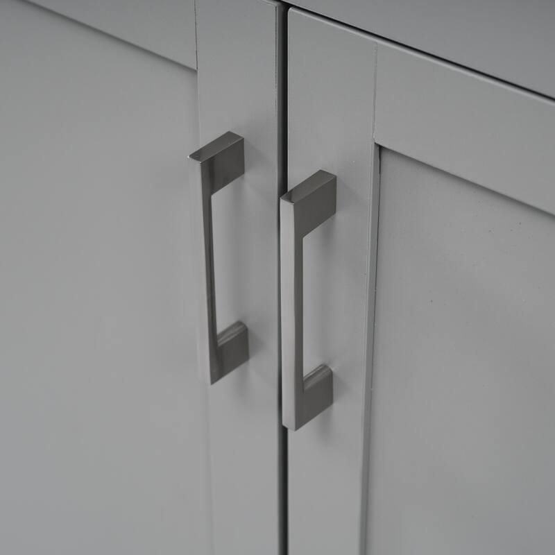Roomfitters 84" Double-Sink Vanity, Aesthetic Modern Design with Quartz Top, Adjustable Shelves