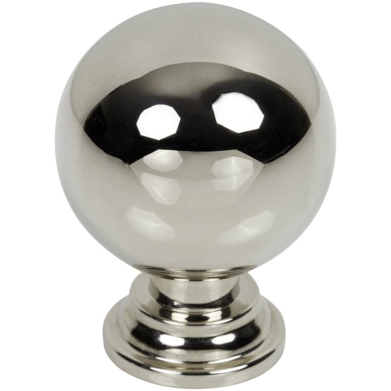 Jeffrey Alexander 387 Davis 1-3/8" Round Cabinet Knob - Polished Nickel