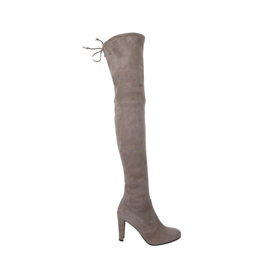 taupe over the knee suede boots